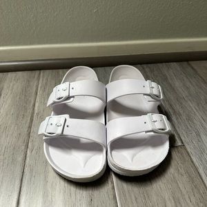 Target white EVA slides sandals- size 8